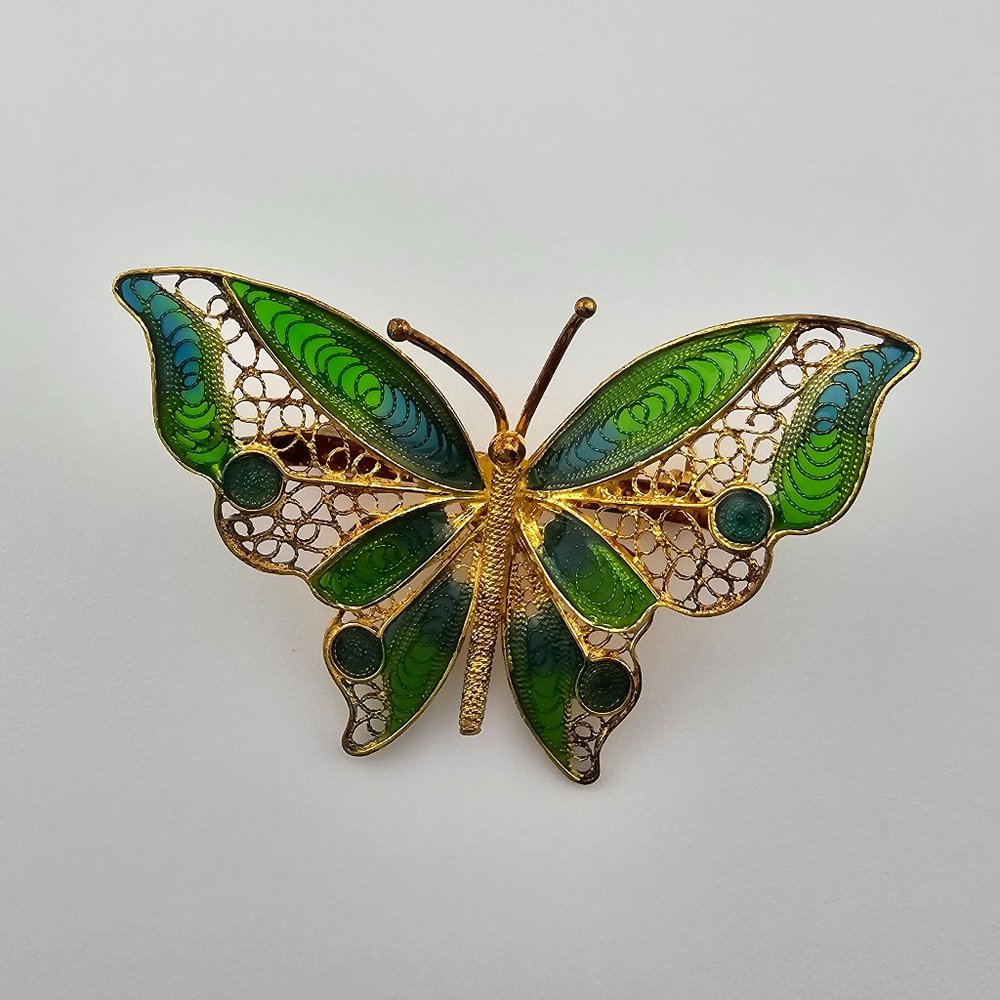 Veronese 18k gold-clad 925 Butterfly - Signed